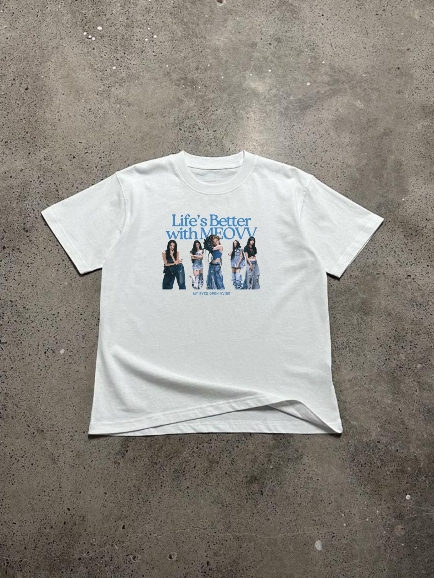 MEOVV T-shirt • Girl Group Fan Tee • Organic White Unisex Kpop