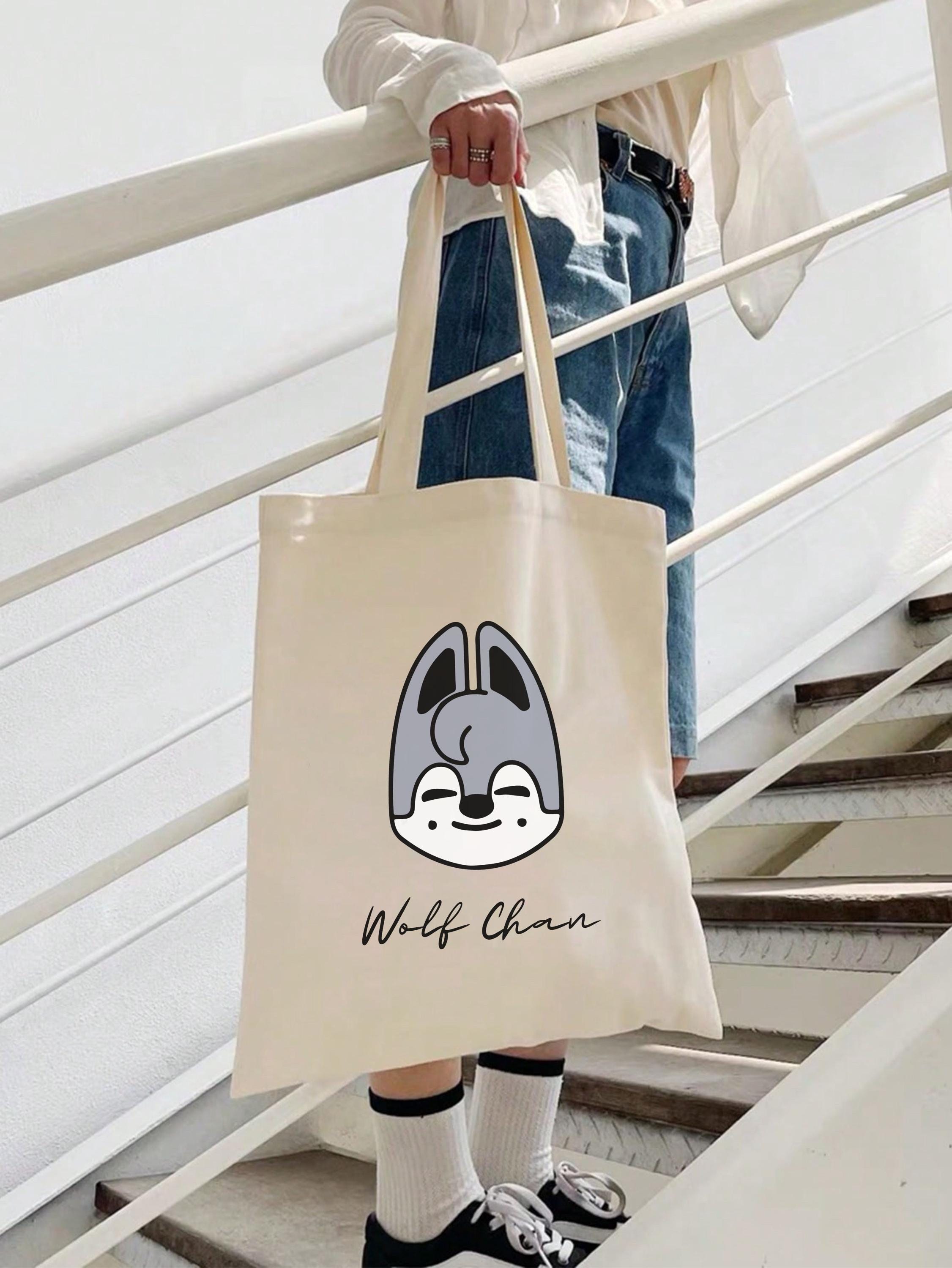 SKZOO WOLF CHAN Woven Tote Bag / Stray Kids / Bang Chan
