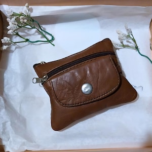 Naturleder Brieftasche 10er Set, handgefertigte Unisex Braun Basic Wallets, elegantes Geschenk für Frau, minimalistisches schlankes Design