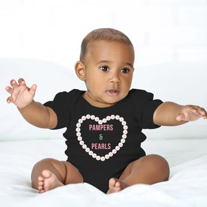 Pampers & Pearls Onesie