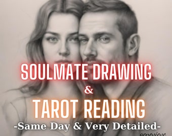 Soulmate Drawing Love Tarot Reading, Psychic Drawing, Tarot Reading, Soulmate Reading, Your Future Husband/Wife, Soulmate Reading, Same Day