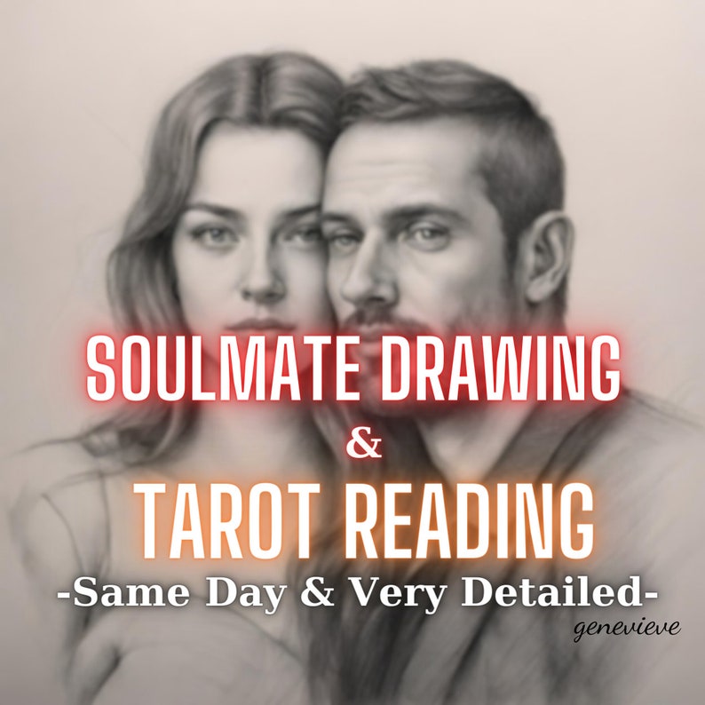 Soulmate Drawing Love Tarot Reading, Psychic Drawing, Tarot Reading, Soulmate Reading, Your Future Husband/Wife, Soulmate Reading, Same Day zdjęcie 1