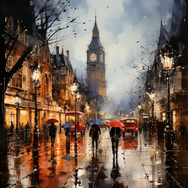 London Watercolor - Etsy