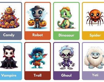 Halloween Flash cards for kids