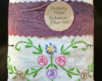 Eco Dyed Fabric Bundle 8 pcs for Slow Stitching & Quilting