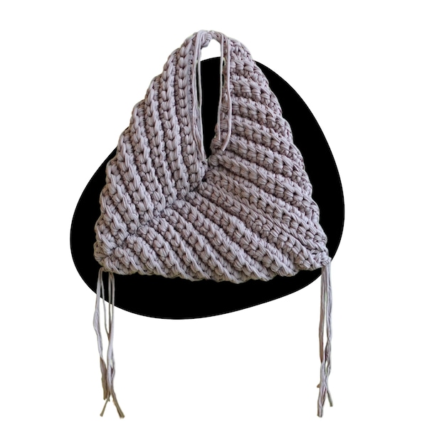 Patrón de crochet para bolso de mano TRIANGLE de LOOSENDS