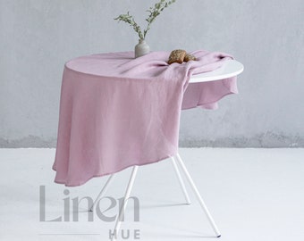 Round Linen Tablecloth, Oval Table Cloth, Circle Tablecloth, Large Table Cloth, Stonewashed Linen Tablecloth, Custom Tablecloth, Linen Cloth