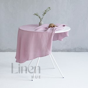 Round Linen Tablecloth, Oval Table Cloth, Circle Tablecloth, Large Table Cloth, Stonewashed Linen Tablecloth, Custom Tablecloth, Linen Cloth