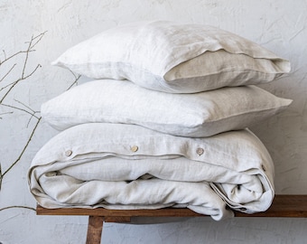 Duvet Cover Set with 2 Pillowcases, Linen Bedding Set, Linen Bed Set, Single, Double, King, Queen Bedding, Custom Bedding, Organic Bed Linen