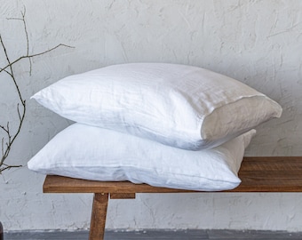2 Linen Pillow Covers Set, 100% Linen Pillowcases, Throw Pillow Covers, Bed Pillowcases, Custom size Farmhouse Bedding, Eco Friendly Linens