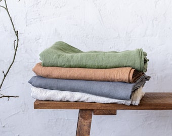 Linen Flat Sheet - Large Sheet for Queen, King, or Custom Size Bed - Bed Top Sheet - Bed Cover Sheet -Natural Bedding - Organic Bed Linen