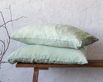 Linen Pillowcases Set of 2 - Pillow Sham Covers - Standard Queen King Sizes - Linen Bedding - Custom Pillow Covers - Linen Throw Pillow