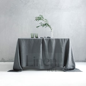 Extra Large Tablecloth, Linen Table cloth, Stonewashed Linen Tablecloth, Rectangle Tablecloth, Oval Tablecloth, Farmhouse Tablecloth