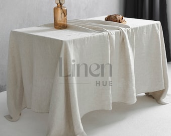 Large Linen Tablecloth, Linen Table Cloth, Extra Long Table Cloth, Stonewashed Table Linens, Linen Cloth