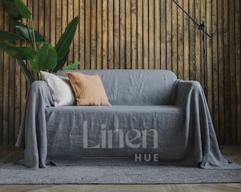 Linen Slipcover For Couch | Sofa cover | Seater Couch Cover | Loveseat Cover | Loose Large Sofa Cover | Couch Slipcover | Custom Sofa Cover