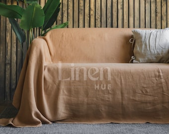 Linen Couch Cover | Sofa Slipcover | Linen Sofa Cover | Rustic Loveseat Cover | Couch Slipcover | Sofa Seat Cover | Slipcover For Couch