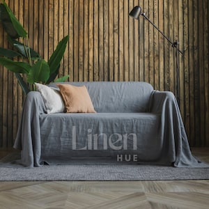 Linen Slipcover For Couch | Sofa cover | Seater Couch Cover | Loveseat Cover | Loose Large Sofa Cover | Couch Slipcover | Custom Sofa Cover