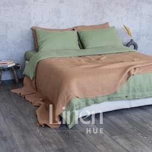 Bed Cover | Washed Linen Sheet | Linen Bedspread | Linen Bed Throw | Natural Bed Cover | Bed Slipcover |Linen Coverlet | Linen Throw