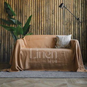 Couch Cover | Natural Linen Slipcover | Linen Sofa Cover | Loveseat Cover | Loose  Couch Slipcover | Armchair Cover | Slipcover For Couch