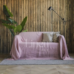 Linen Slipcover | Couch Cover | Natural Linen Sofa Cover | Loveseat Cover | Loose Couch Slipcover | Seater Sofa Cover | Custom Sofa Cover