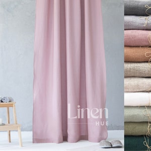 Shower curtain with waterproof liner, linen bathroom curtain, extra long shower curtain, wide bathtub drapery, custom shower drape