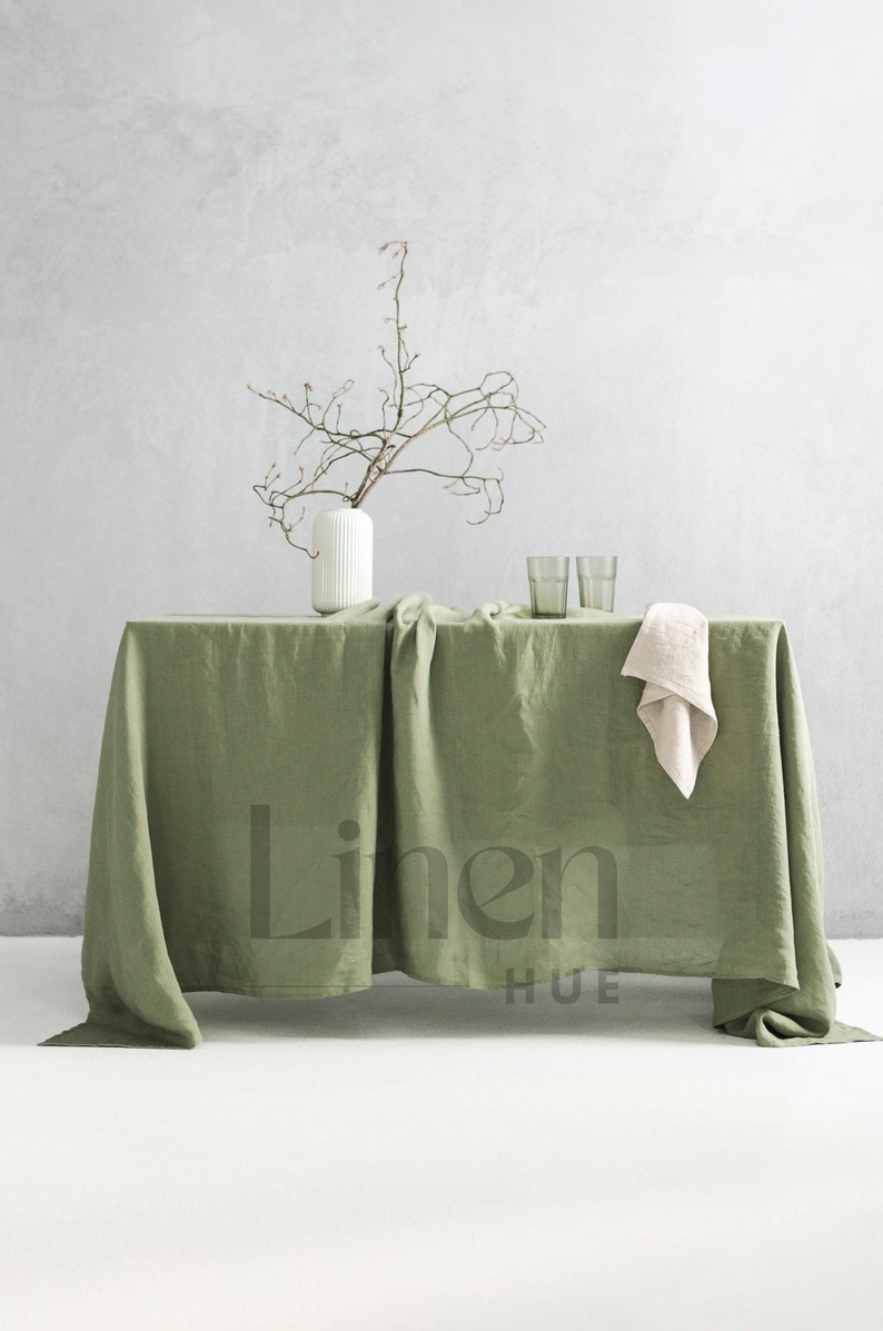 Large Linen Tablecloth, Linen Table Cloth, Extra Long Table Cloth, Stonewashed Table Linens, Linen Cloth