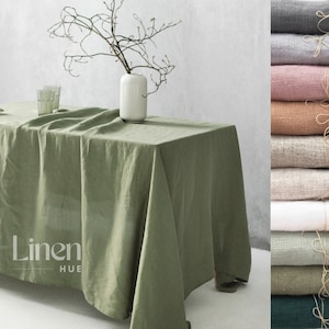 Linen tablecloth in various colors, linen table cloth, rectangular tablecloth, oval table cloth, custom tablecloth, large tablecloth