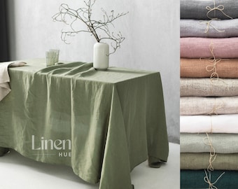 Linen tablecloth in various colors, linen table cloth, rectangular tablecloth, oval table cloth, custom tablecloth, large tablecloth