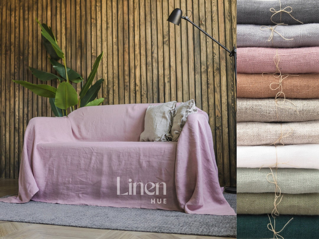 Linen Couch Slipcover Loose Sofa Cover Sofa Slipcover Sofa Etsy