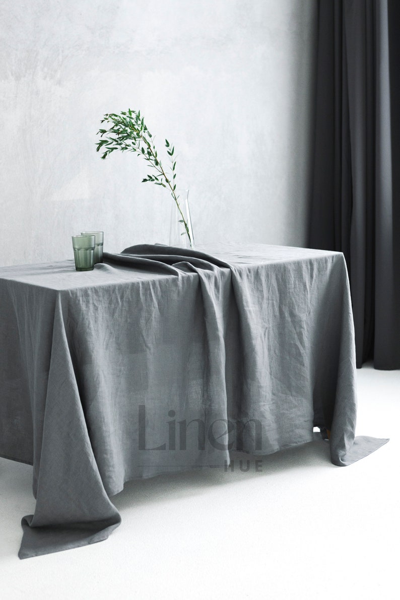 Large Linen Tablecloth, Linen Table Cloth, Extra Long Table Cloth, Stonewashed Table Linens, Linen Cloth