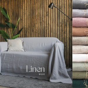 Sofa Cover | Linen Couch Cover | Natural Linen Slipcover | Sofa Seat Cover | Loveseat Cover | Couch Slipcover | Slipcover For Couch