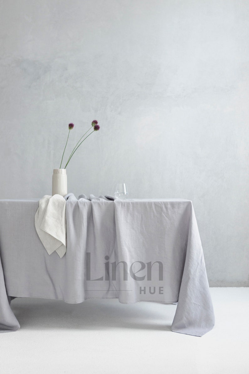 Large Linen Tablecloth, Linen Table Cloth, Extra Long Table Cloth, Stonewashed Table Linens, Linen Cloth