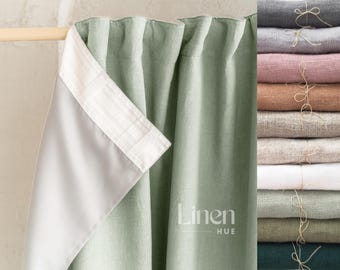 Verdunkelungsvorhang mit Leinen, Verdunkelungsvorhang, Verdunkelungsvorhang, Verdunkelungsvorhang mit Leinenstoff, Verdunkelungsvorhang nach Maß - 1 Panel