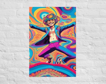 Psychedelic Dancing Man Poster