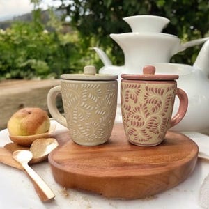 Mothers Birthday Mexican Coffee mug with top, Hecho en Mexico, Talavera Coffee Mug, Rama Coffee Collection, Mother’s Day Mug