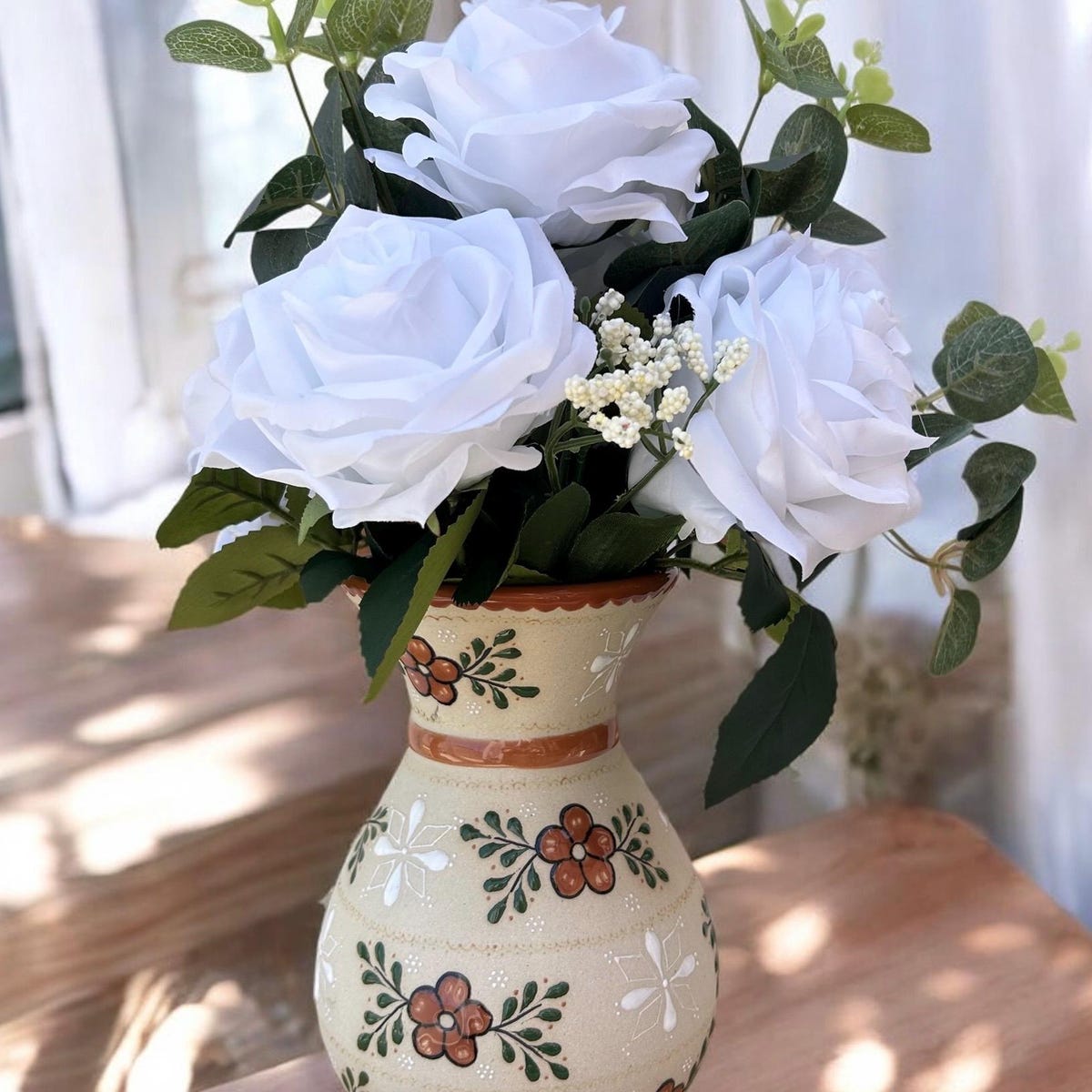 Florero “caramelo De Amor” , Brown Flower Handpainted Vase, Mexican Handpainted Vase, Modern Mexican Vase, - Etsy