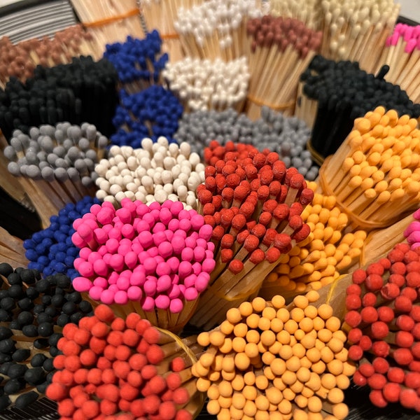 3" Colored Matches- Qty 100. 10 different color options: Safety Matches l Home Decor l Candles l Match Refill l Bulk Matches