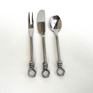 Appetizer Utensils - set of 3 -Fork, Knife,  and Spoon l Perfect for entertaining, an ideal housewarming or hostess gift.
