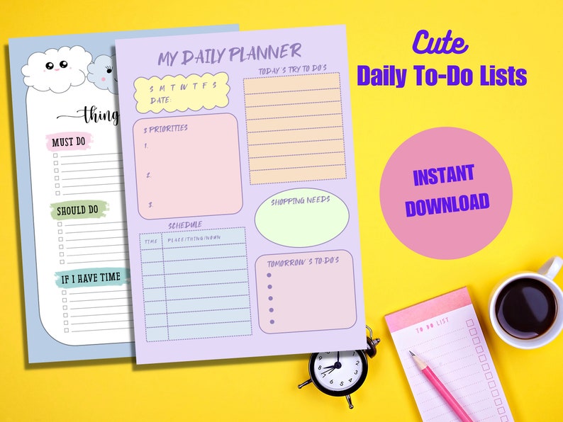 cute-to-do-lists-printable-set-of-2-with-different-designs-daily