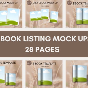ETSY magazine MOCKUP CANVA Template, Us Letter editable magazine mockup, Ebook and Workbook drag and drop canva mockup, A4 magazine mockup