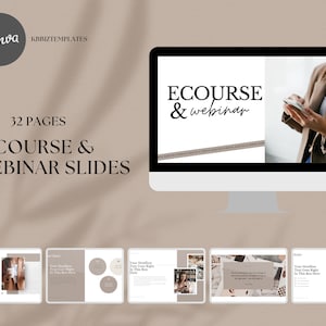 Plantilla de Canva para presentaciones de cursos y seminarios web: ¡perfecta para seminarios web, presentaciones de propuestas, módulos de cursos, presentaciones de marketing y más!