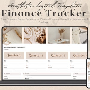 Finance tracker 2024: Notion Template for Personal Finance, Budgeting, Income, and Expense Tracking