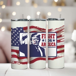 Trump 2024 Tumbler Wrap: Fight For America Design (Digital Download)