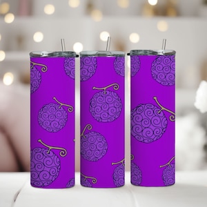Anime Devil Fruit Tumbler Wrap: 20oz Skinny Tumbler Sublimation (PNG Digital Download)