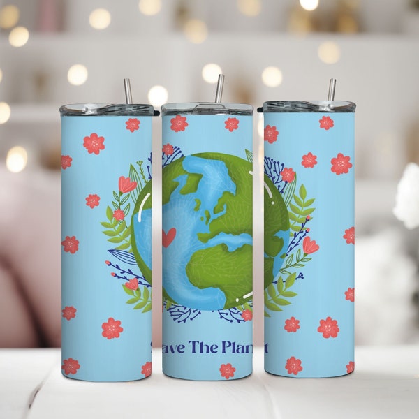 Earth Day Tumbler Wrap, Earth Day, Earth Planet, 20oz Tumbler, Earth Day Png, Earth Png, Eco-friendly, Save the Planet, Save Our Planet