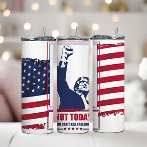 Trump 2024 20oz Skinny Tumbler PNG: Fight For America (Digital Download)