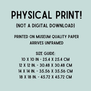 This painting is a PHYSICAL PRINT, not a digital download. 

SIZE GUIDE:
• 8x10 in. - 20.3 x 25.4 cm
• 11x14 in. - 27.9 x 35.6 cm
• 16x20 in. - 40.6 x 50.8 cm
• 18x24 in. - 45.7 x 61.0 cm
• 24x36 in. - 60.96 x 91.44 cm