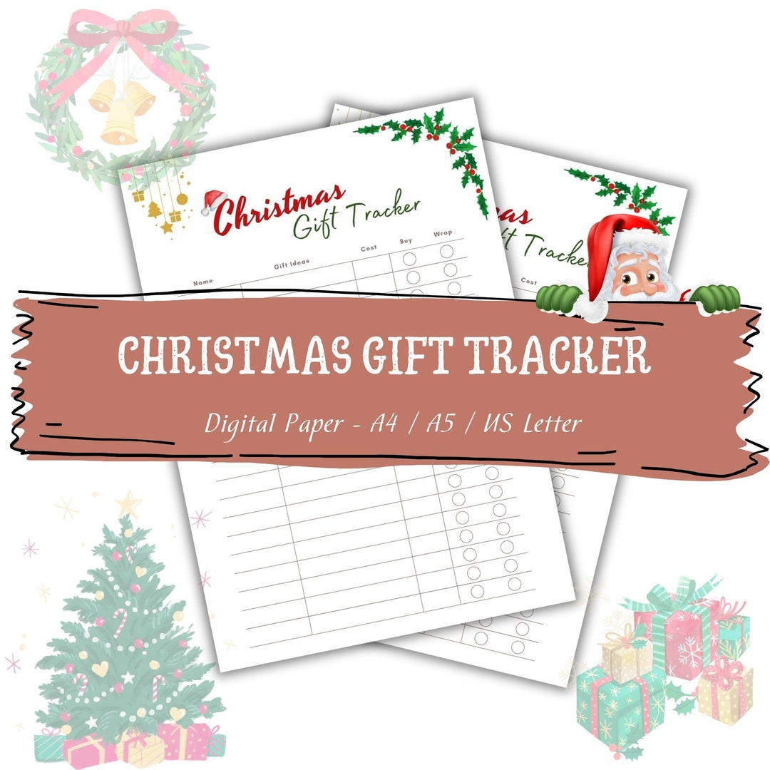 Printable Christmas Gift List Tracker (a4/a5/letter Size Digital ...