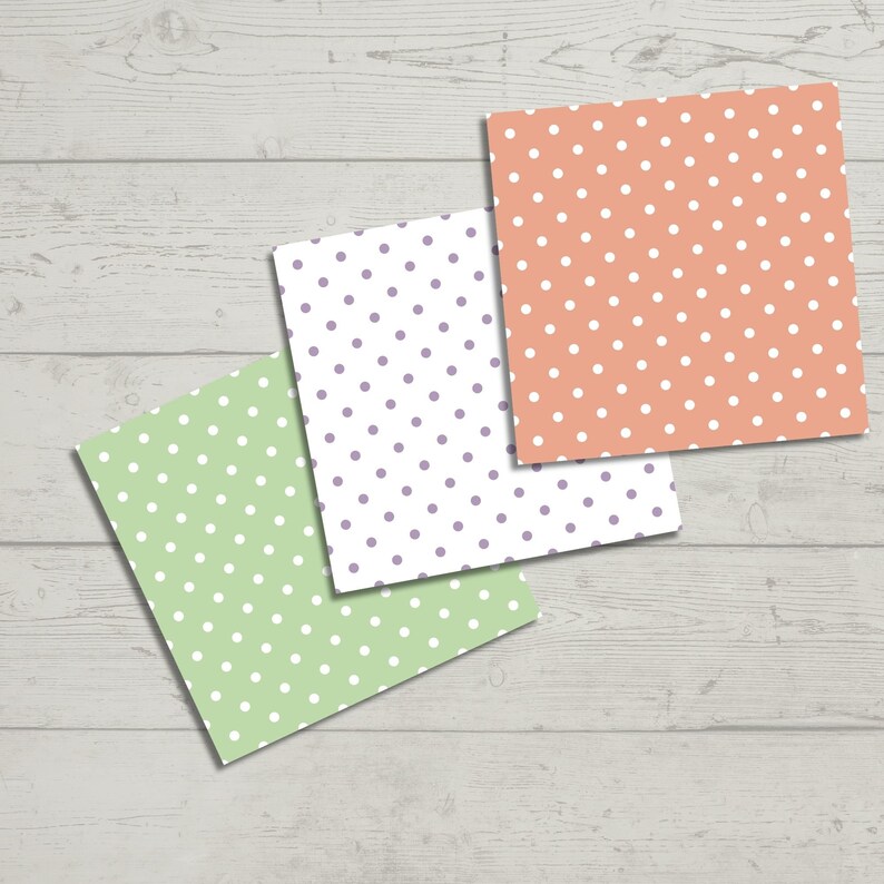 Polka Dot Papers With Pastel Colors, Pastel Colored Digital Paper