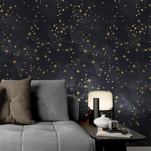Sternenklare Nacht Tapete zum Abziehen und Aufkleben Kinderzimmer Tapete Kinderzimmer Wandbild Kinderzimmer Wandtattoo Kinderzimmer